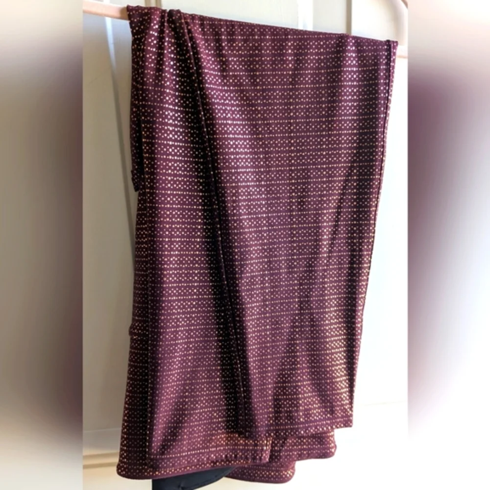 SPANX Booty Boost Metallic Mist Wine/Rose Gold Size 2X Plus 7/8 Leggings‎ - Picture 3 of 5